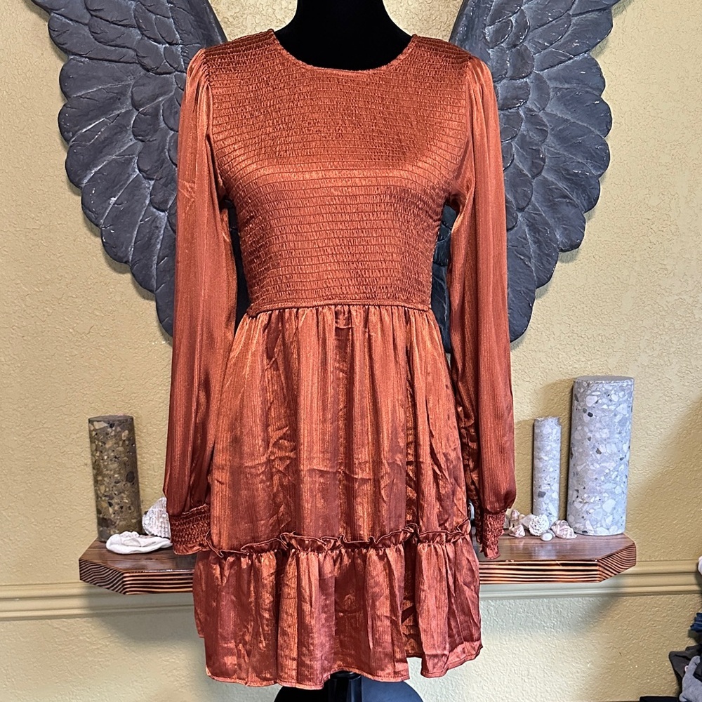 By the river Shiny Rust Dress